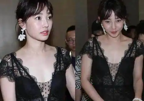 本来就是真空上阵,还穿了一件透视的裙子,白百何真够"野"的!