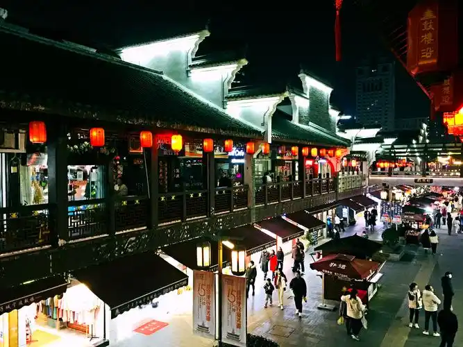 宁波鼓楼步行街夜景