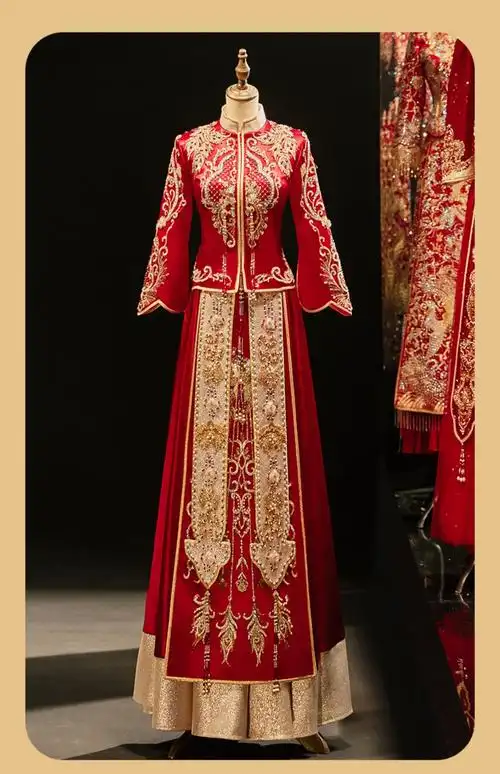 cnaf zgz旗舰店新品凤冠霞帔秀禾服新娘2022新款结婚礼服中式婚纱中国