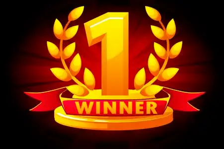 第一名和金色桂冠花环的胜利.向量例证照片