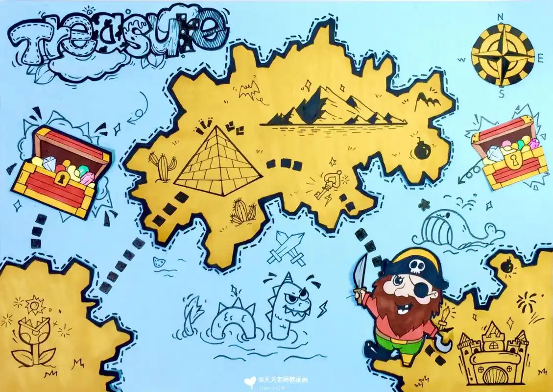 创意美术—藏宝图 9299适合年龄:6—9岁 11566通过趣味故事