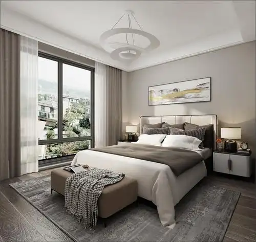 后现代轻奢风卧室装修效果图