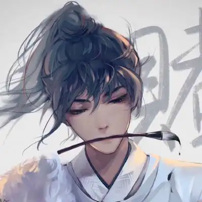 唐崎夜雨 手绘古风插画唯美男生头像_微信头像_我要个性网