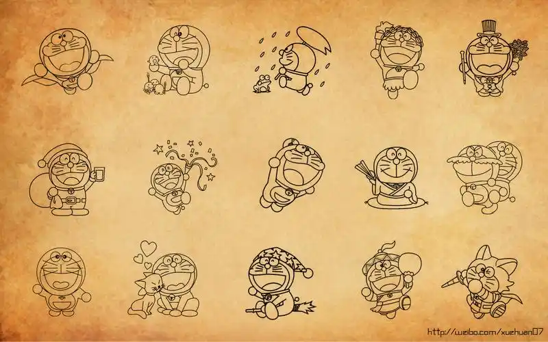 iphone 平铺 壁纸 高清壁纸 plus壁纸 可爱卡通哆啦a梦 蓝胖子手机