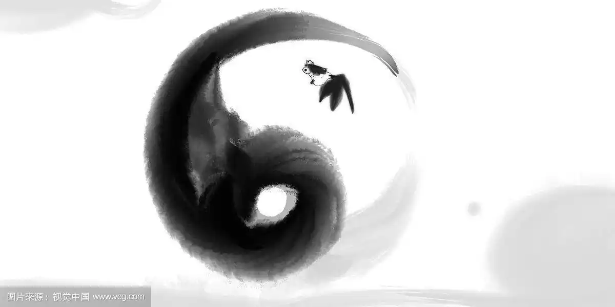 水墨太极图背景壁纸