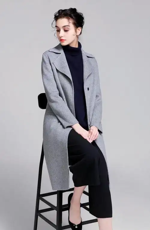 灰色大衣羊绒2021年新款女