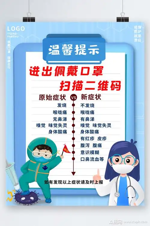 温馨提示进出佩戴口罩海报