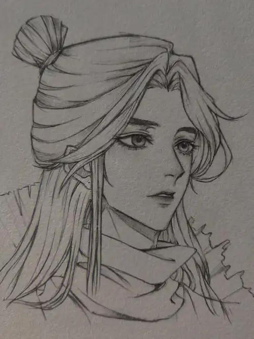 这个怜怜有点奶#临摹  #谢怜  #天官赐福  (原画师:starember)