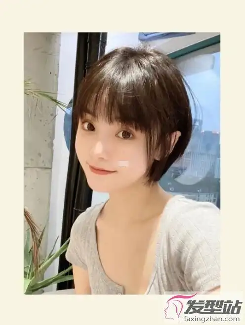 短发学生女发型显脸小少女日系甜美短发超适合圆脸女生