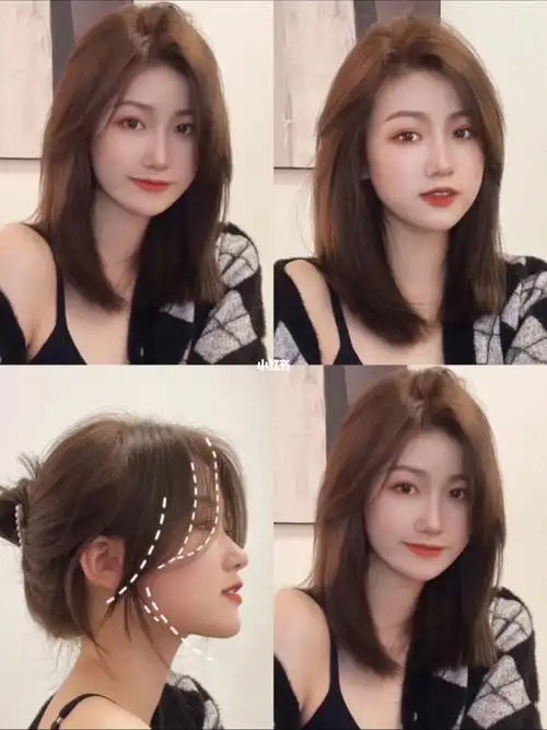 时尚惊艳偏分锁骨发免打理锁骨发型