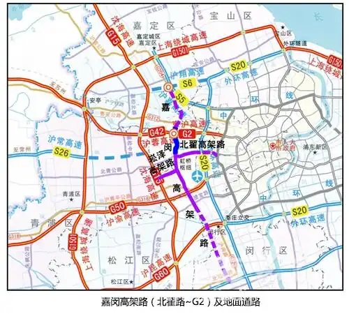 嘉闵高架交通压力,为提高虹桥枢纽服务保障功能,提供了从江浙地区进入