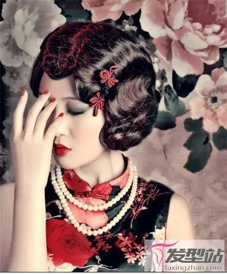女性爱司头盘发发型复古民国风端庄高贵
