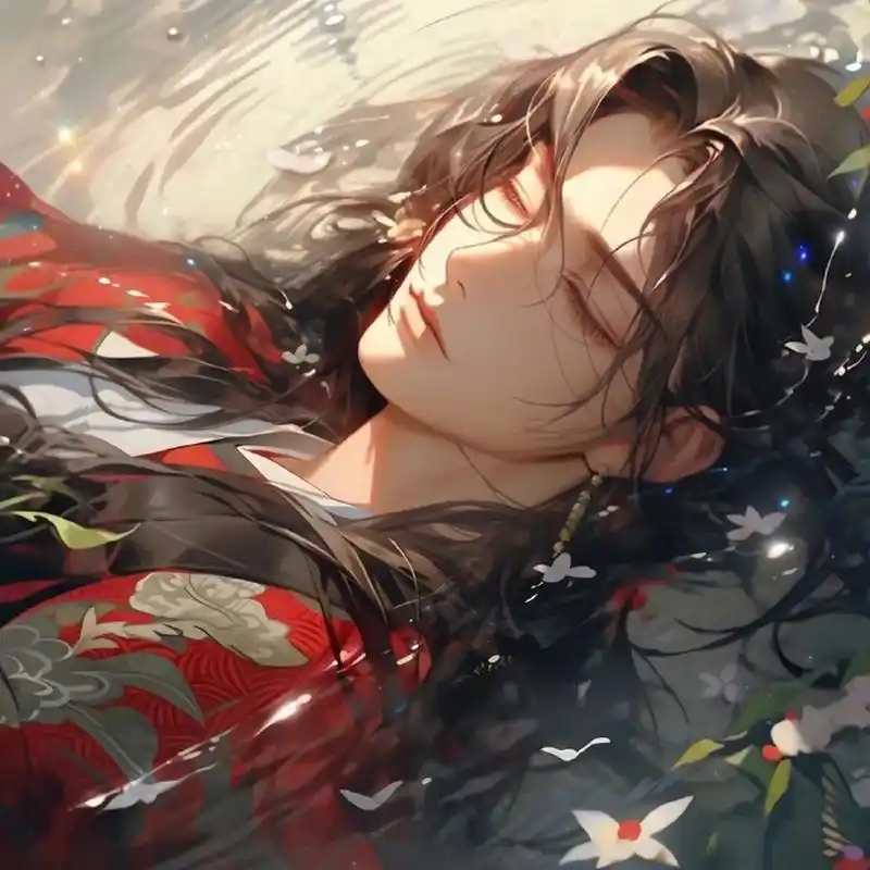 古风红衣系情侣头像