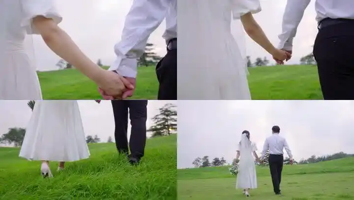 4k情侣牵手散步-浪漫爱情-恋人恋爱