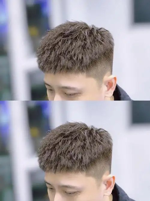 蓬松短锡纸烫#男士发型 #碎盖发型