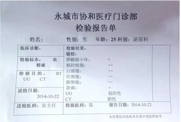 麻烦泌尿科的医生帮我解释一下检查报告单