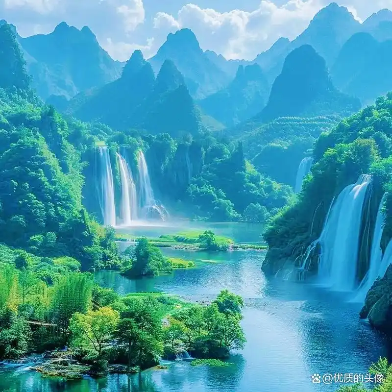 有山有水的风景头像