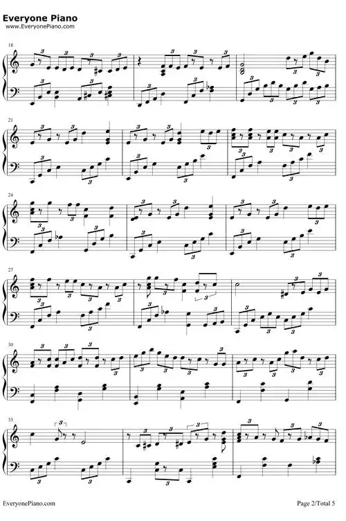 圣诞结钢琴谱陈奕迅