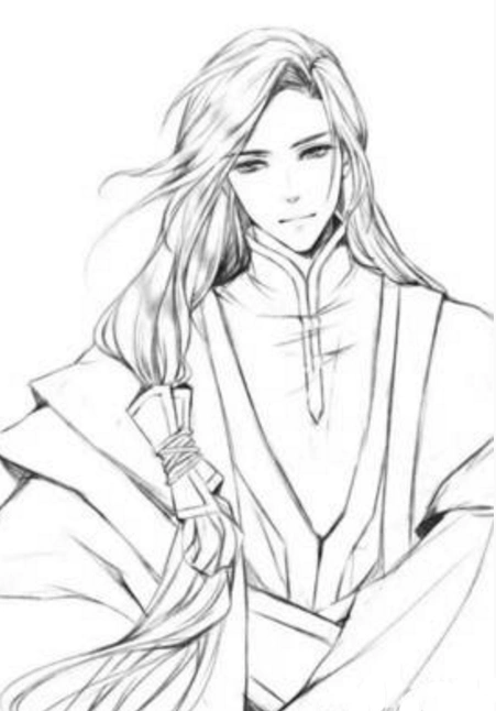 古风人物简笔画,傲娇的男子 大人简笔画