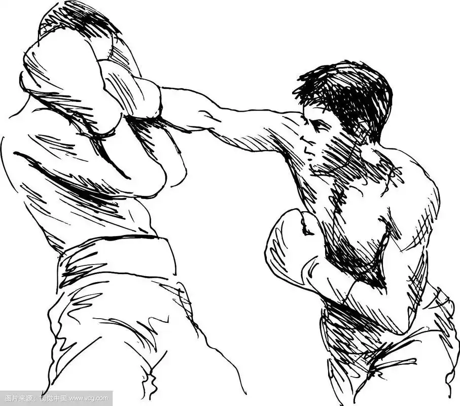 手素描拳击手
