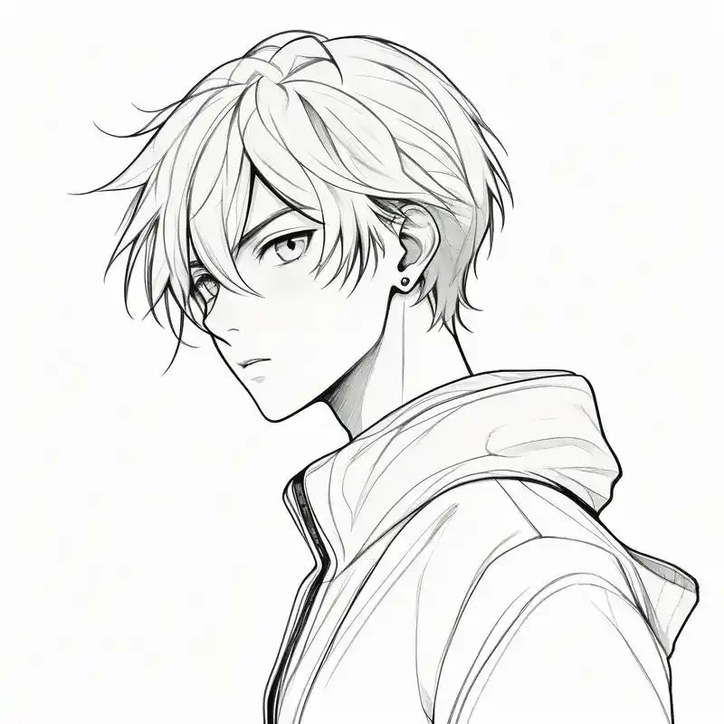 96动漫风黑白男性头像精选94