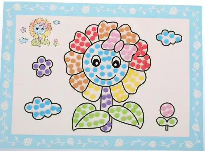 圆点eva贴画贴纸16款 幼儿园diy手工制作玩具儿童马赛克贴纸图片_16