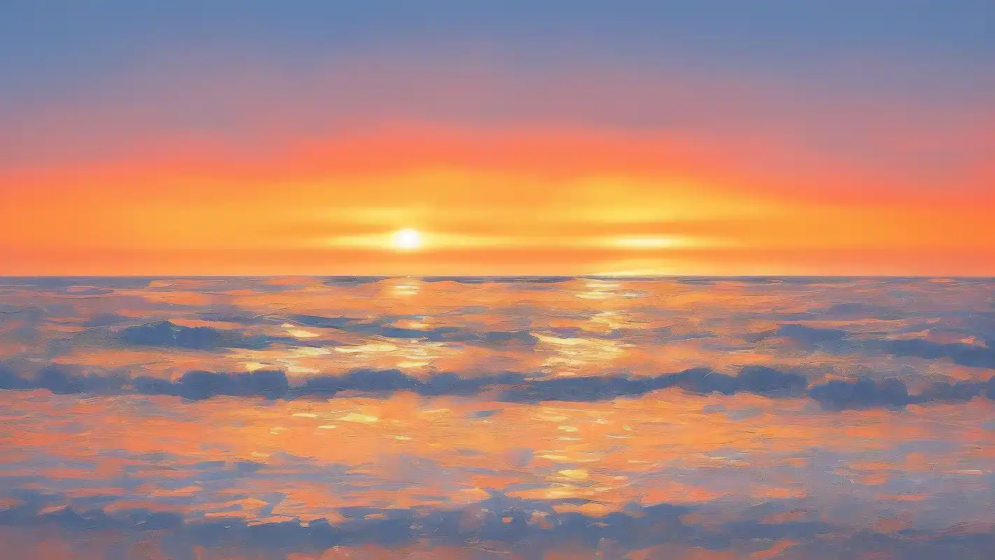 干净有意境的海边壁纸9878 喔,这光影绝了!