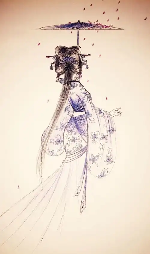 手绘古风女子 - 堆糖,美图壁纸兴趣社区