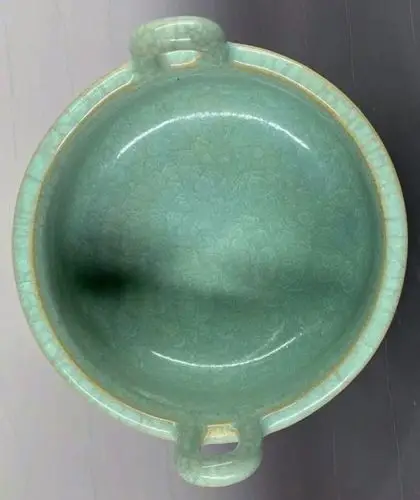 高16cm汝窑开片扑朔迷离,以鱼鳞开片纹最为精美!