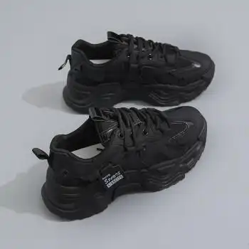 老爹鞋女夏季潮新款韩版ins厚底鞋女学生休闲运动鞋子黑色37