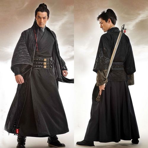 影视轩辕剑古装胡歌同款男汉服武侠侠客服棉麻群演剑客服演出服装