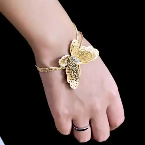 浪漫唯美镂空蝴蝶手链女韩版时尚个性多层饰品首饰b