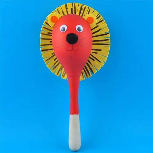 幼儿园课堂手工diy创意手工本色中号沙锤材料包