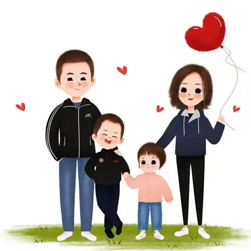 亲子头像一家四口 高清好看的一家四口微信头像图片_感情头像_头像屋