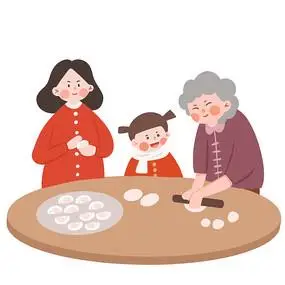 新年新春节日包饺子图片_手绘卡通设计图片_55张设计图片_红动中国