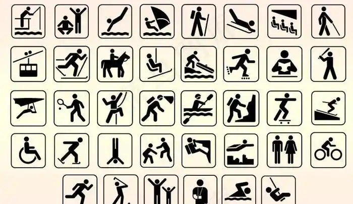 人物活动运动剪影标志图片epsai矢量模版下载