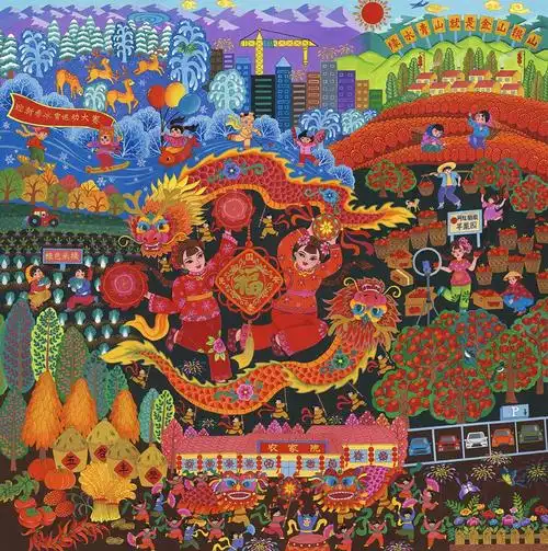 2024年新生活新风尚新年画我们的小康生活美术创作展示四