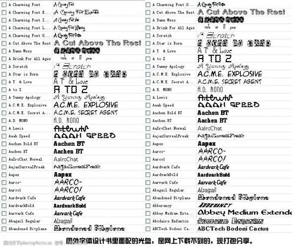 858个字符和a字母开头英文字库字体