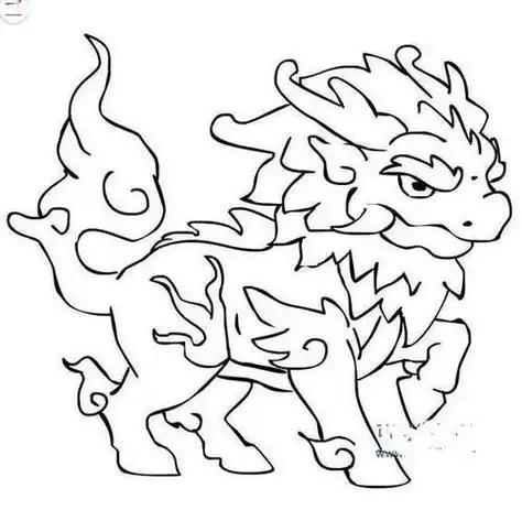 可爱又简单的年兽简笔画