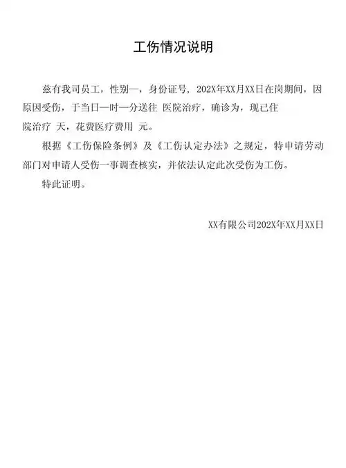 工伤情况说明模板_第1页