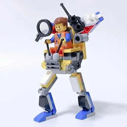 《乐高大电影》系列的拼砌包,有 3 种形态可以切换,分别是吊车,机器人