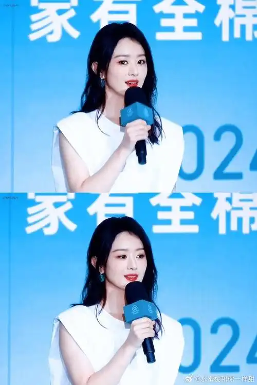 赵丽颖活动新图##赵丽颖温柔白裙##赵丽颖重庆见面会##赵丽颖的全棉