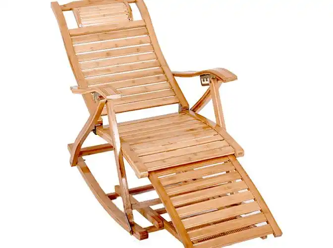 折叠摇摇椅躺椅阳台家用休闲凉椅大人夏季简约午休午睡竹摇椅