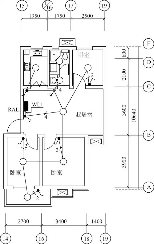1 电气安装施工图的识读          图1-1～图1-3分别为某三层(一梯