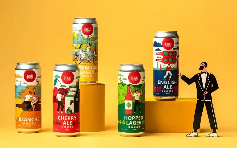 饮料插画包装设计