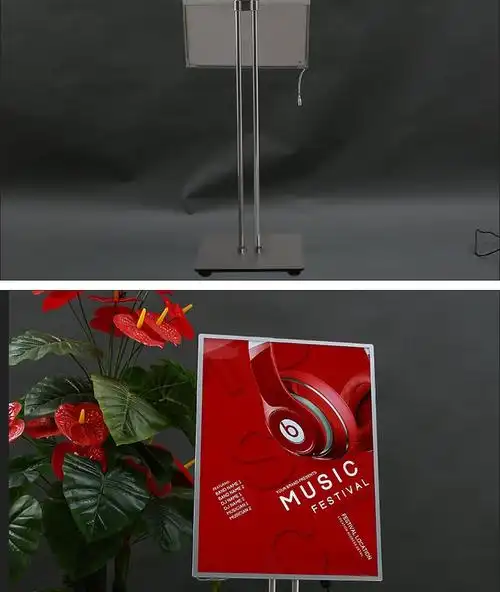 亮欣led发光广告牌展示牌海报展架立式灯箱落地水牌立牌展板架子