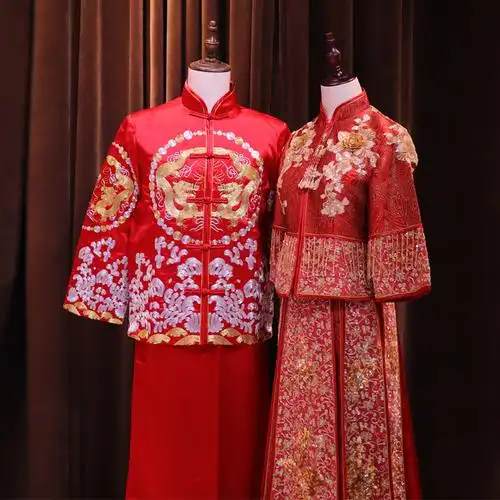 共1314 件中式婚礼唐装相关商品