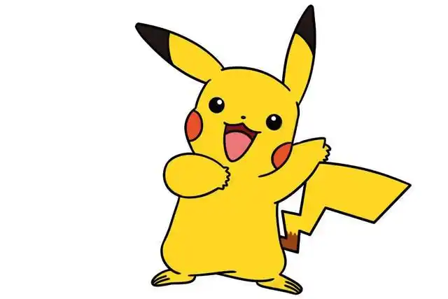 可爱的,黄色的皮卡丘简笔画