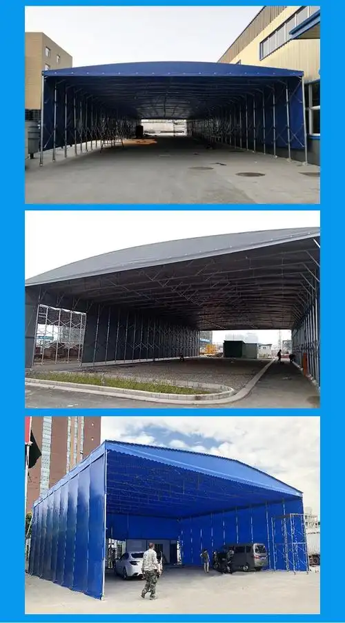 eqe制户外移动推拉雨棚遮阳棚折叠伸缩大型货车棚仓库雨蓬车棚活动大