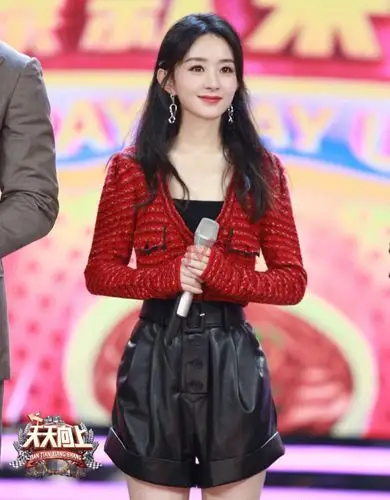 毛衣女天天向上明星赵丽颖同款衣服小香风开衫外套短款针织衫上衣